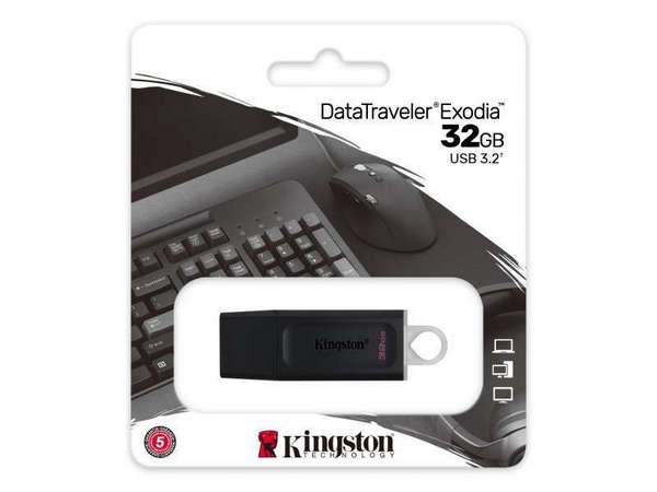 Kingston USB 3.2 / 3.1 / 3.0 / 2.0 DataTraveler Exodia 32GB
